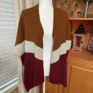 🍁Women’s Colorblock Ruana one size